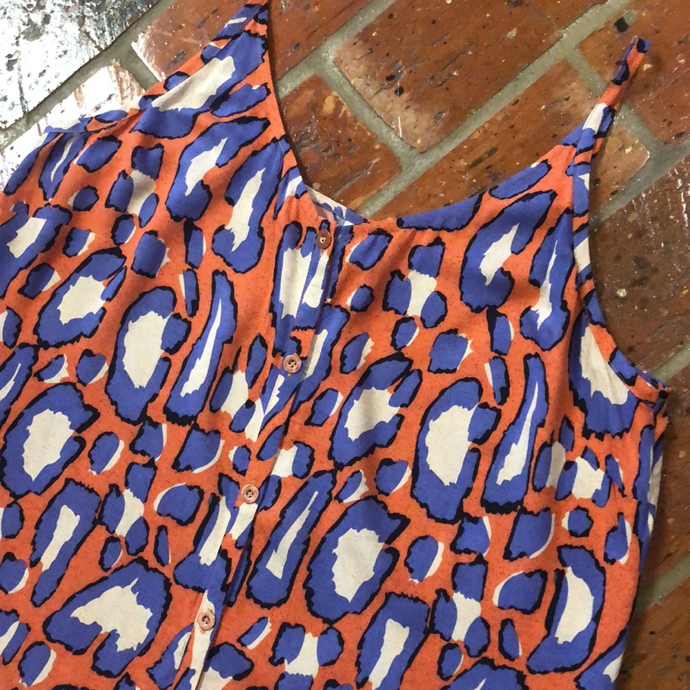 Cabi Isla Cami Leopard Print Button Front Szm - image 3